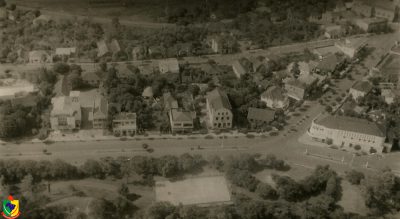 Vista aérea de Iraí, anos 40